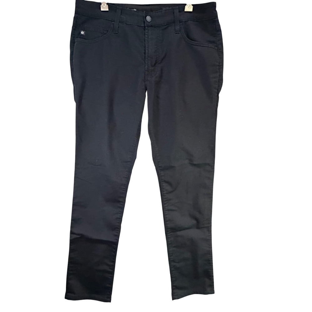 AG Adriano Goldschmied Tellis Modern Slim Jeans Size 33X32 Black Stretch Classic